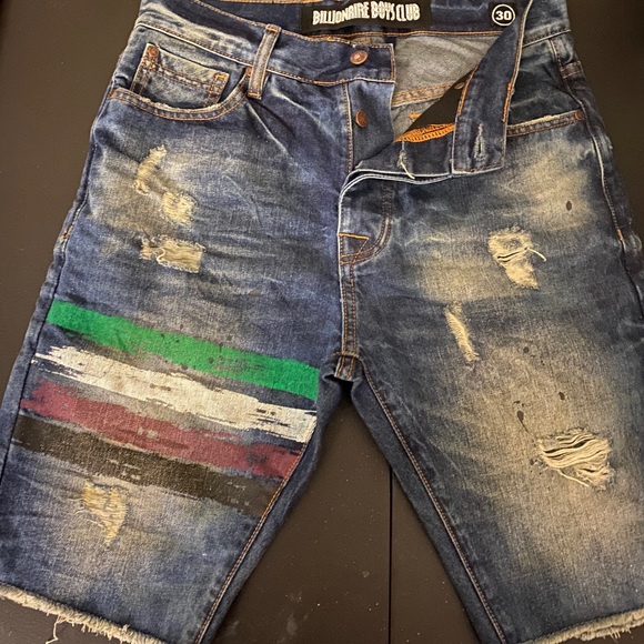 Billionaire Boys Club Painted Denim Shorts